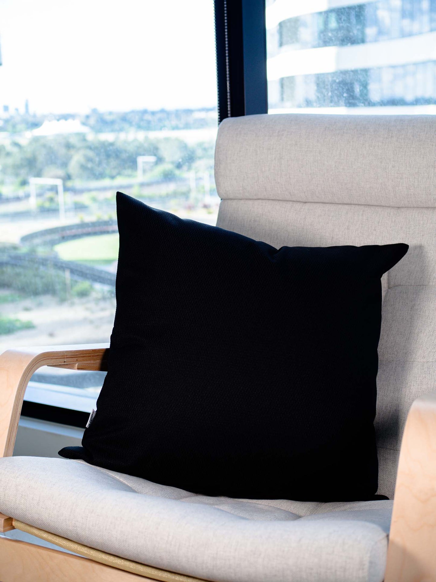 Upcycled Cushion Cover - Slate Black
