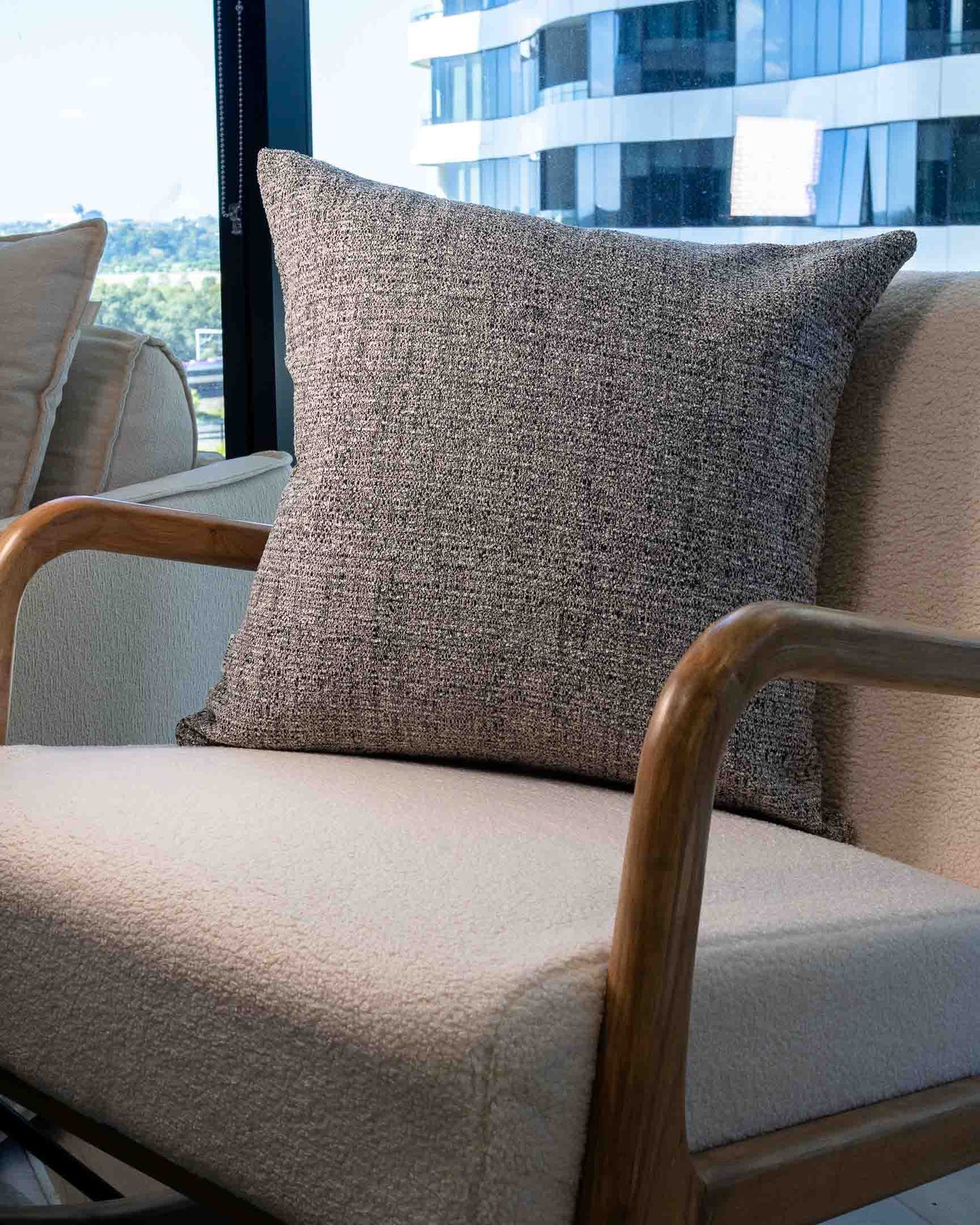 Upcycled Cushion Cover - Travertine